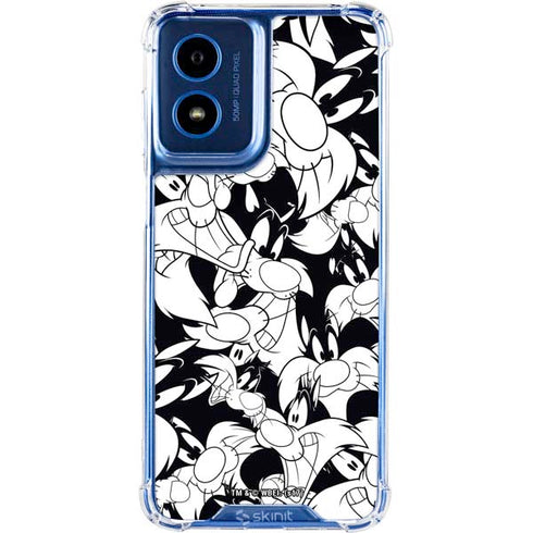 Looney Tunes Sylvester Super Sized Pattern Moto G 5G (2024) Clear Case